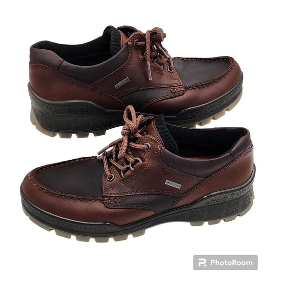 Ecco Track 25 GTX GoreTex Casual Rugged Hiking Leather Shoes Bison EU 40 US 6